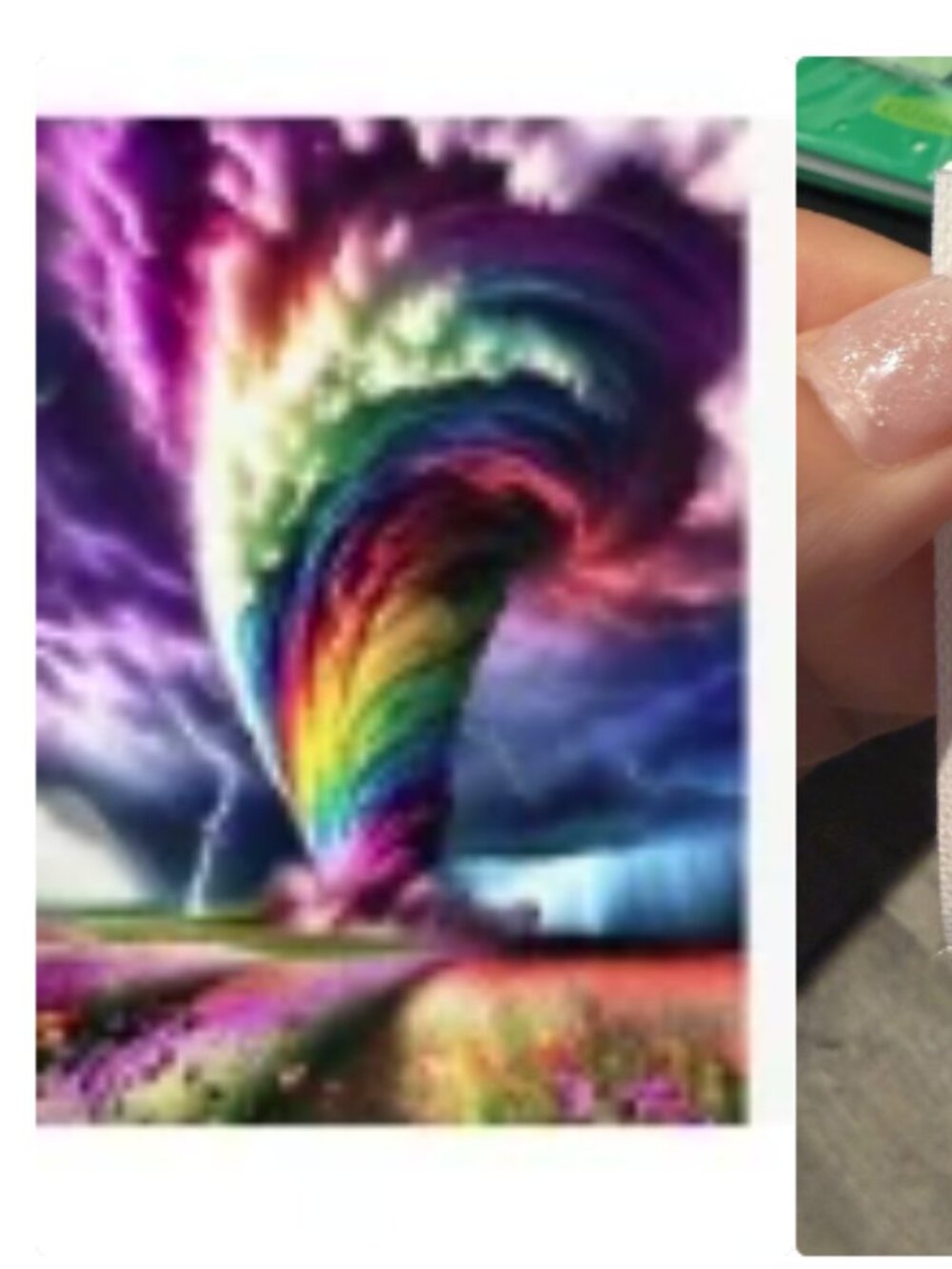 30*40cm/ 11.8*15.7in Hurricane Rainbow Diamond Painting